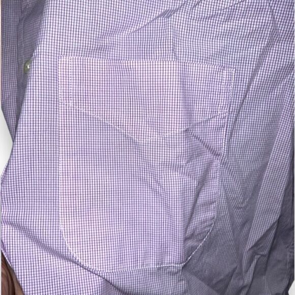 Purple Gitman Brothers Made in USA Dress Shirt Size L 16.5 - Picture 4 of 8
